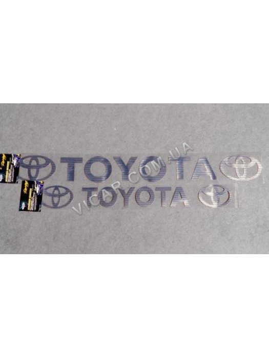 Наклейка на стекло Toyota (серебро)